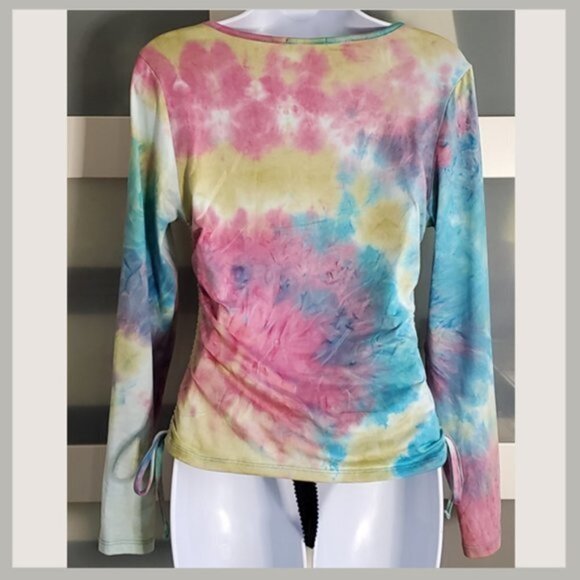 Stella Tweed Tie Dye Peace Long Sleeve Shirt - Picture 4 of 8